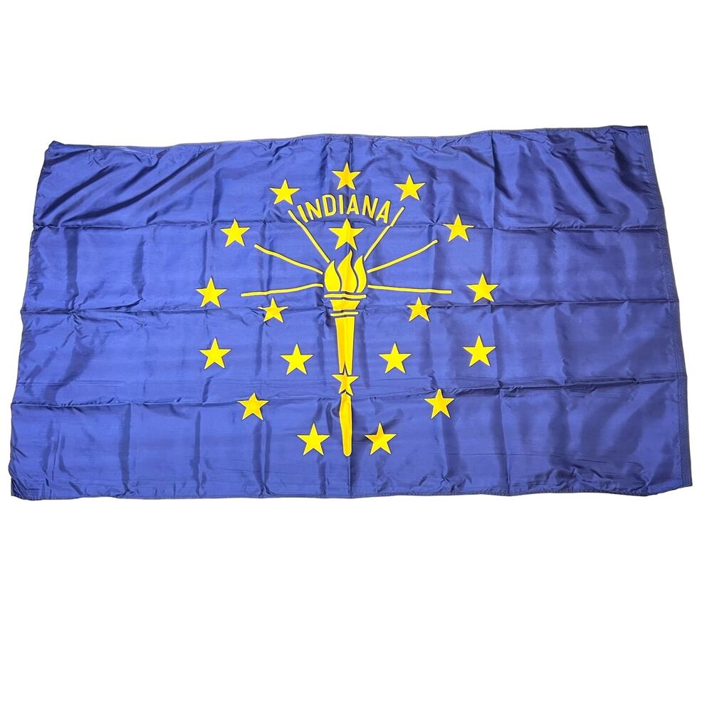 Annin & Co. Indiana State Flag 3x5 FT 100% Heavy Nylon Bunting 141660 New